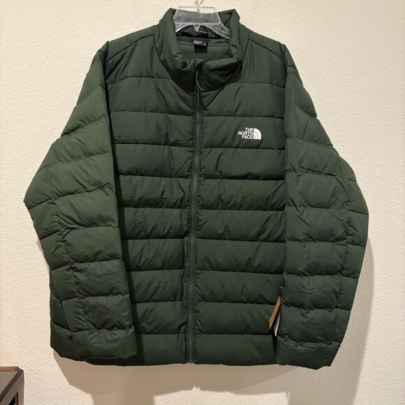 NEW NORTH FACE Big Aconcagua 3 Puffer Jacket 600 Fill Men 3X Green Outerwear - Picture 3 of 12